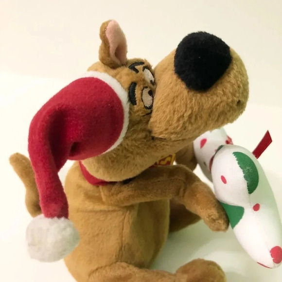 Gemmy Scooby Doo Santa Plush Animated Sings Christmas Dog Bone  Does Not Move - Picture 12 of 15